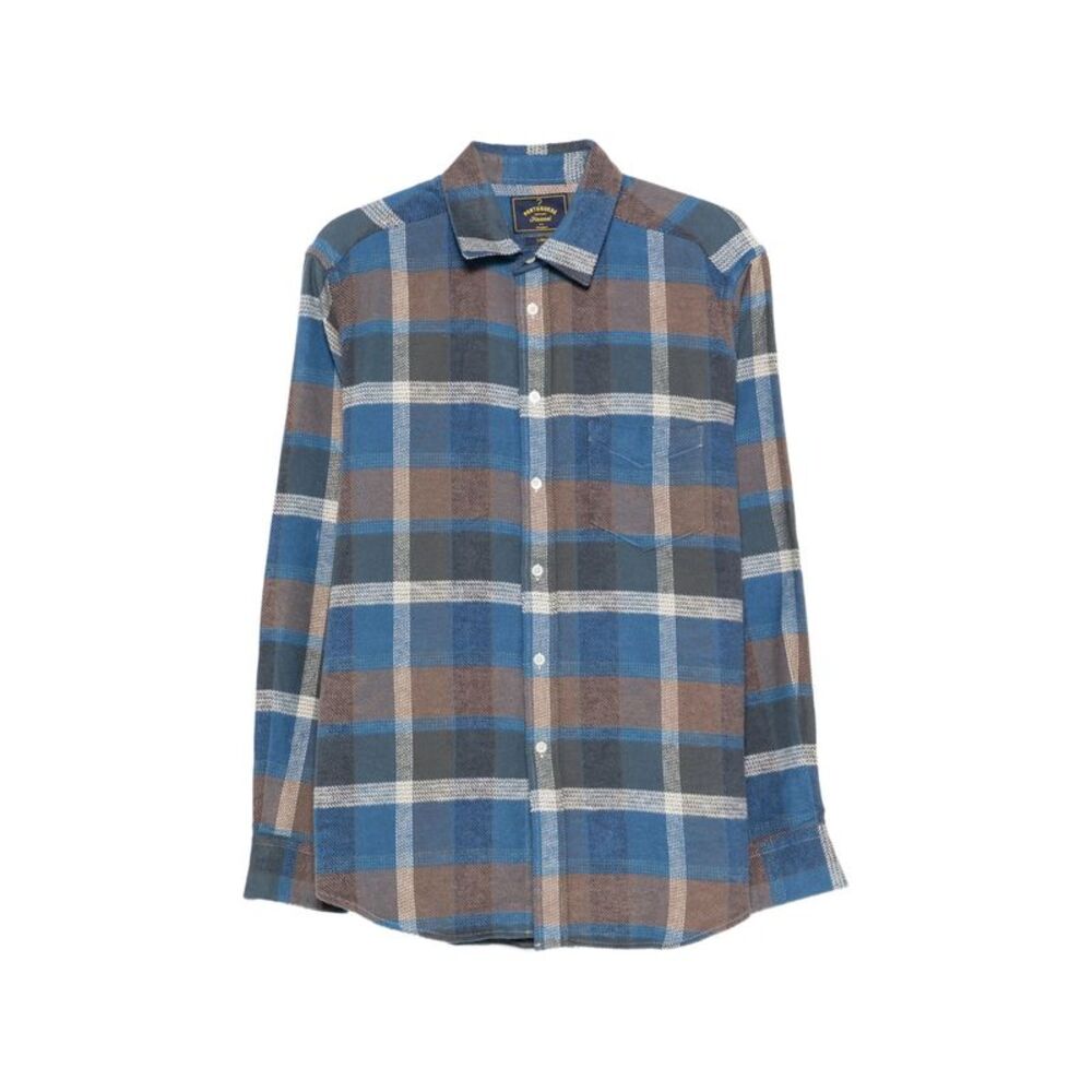Portuguese Flannel Blue Shirts Men